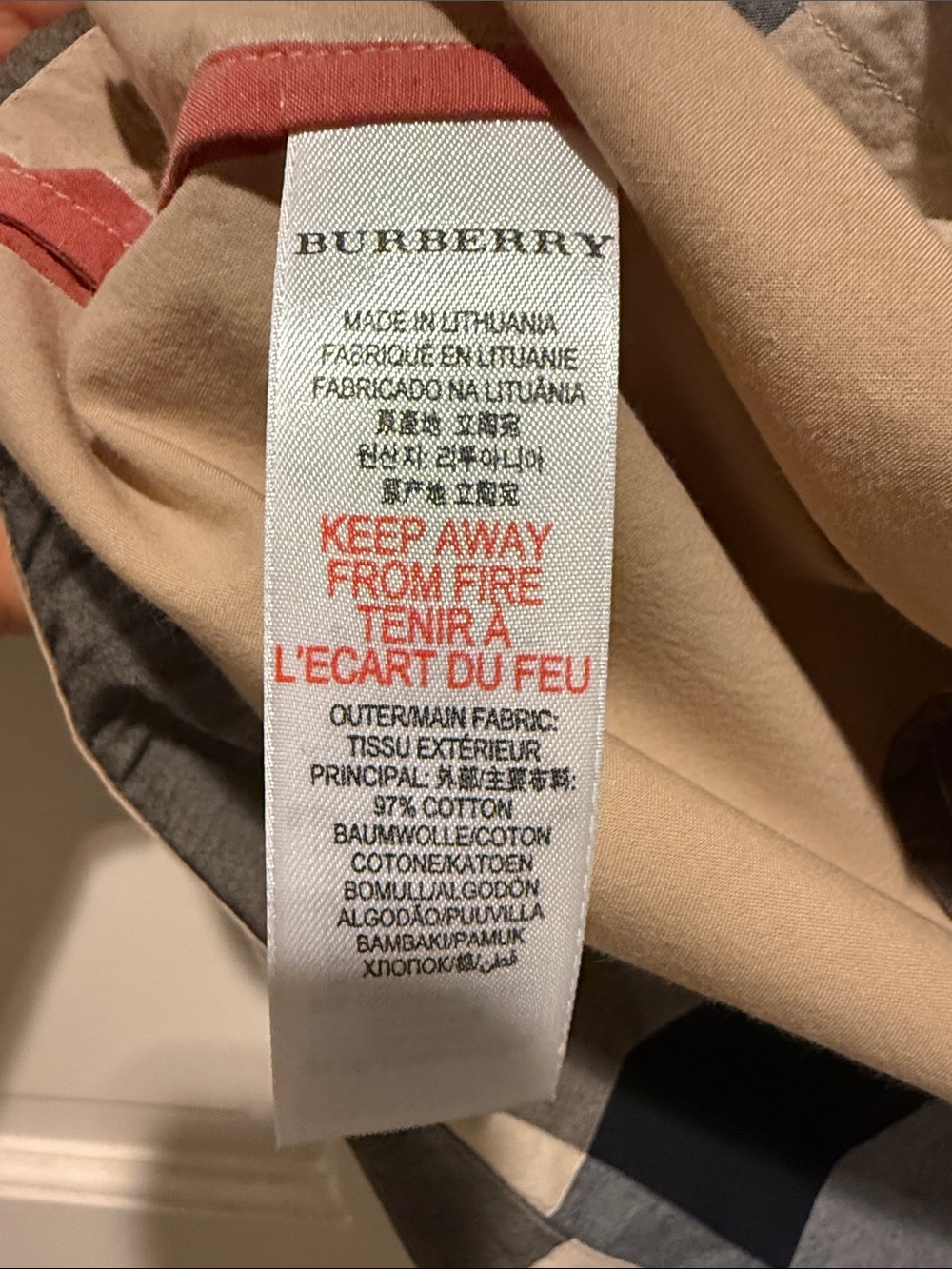 Burberry Kids Beige and Black Plaid Dress/Tunic - 14Y - Picture 5 of 7